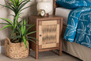 Lissette Walnut Brown Finished Bayur Wood Nightstand Baxton