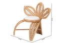 Abbie Natural Rattan Leaf Accent Chair Baxton