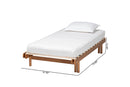 Amaya Walnut Brown Wood Expandable Twin to King Bed Baxton