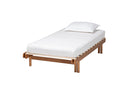 Amaya Walnut Brown Wood Expandable Twin to King Bed Baxton