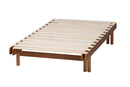 Amaya Walnut Brown Wood Expandable Twin to King Bed Baxton