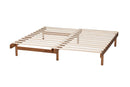 Amaya Walnut Brown Wood Expandable Twin to King Bed Baxton
