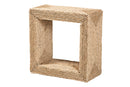 Acelin Natural Brown Seagrass and Wood End Table Baxton