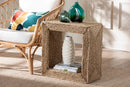 Acelin Natural Brown Seagrass and Wood End Table Baxton