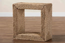 Acelin Natural Brown Seagrass and Wood End Table Baxton