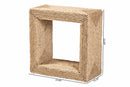 Acelin Natural Brown Seagrass and Wood End Table Baxton