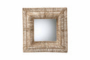 Dilara Metal and Natural Brown Seagrass Accent Wall Mirror Baxton