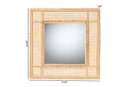 Giuseppe Natural Brown Rattan Accent Wall Mirror Baxton