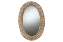 Katherine Metal and Natural Brown Seagrass Accent Wall Mirror Baxton