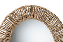Katherine Metal and Natural Brown Seagrass Accent Wall Mirror Baxton