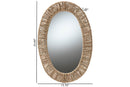 Katherine Metal and Natural Brown Seagrass Accent Wall Mirror Baxton
