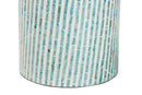 Hirst White and Blue Mother of Pearl End Table Baxton