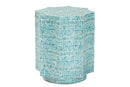 Pietro Blue Mother of Pearl End Table Baxton