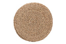 Daisy Natural Brown Seagrass Ottoman Footstool Baxton
