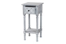 Bakersfield Gray 1-Drawer End Table Baxton