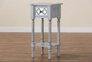Bakersfield Gray 1-Drawer End Table Baxton