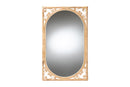 Finsbury Natural Brown Rattan Accent Wall Mirror Baxton