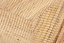 Saverio Natural Rattan and Mahogany Wood Coffee Table Baxton