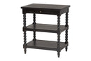 Valere Black Wood End Table Baxton