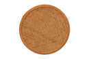 Julia Bohemian Honey Rattan Large End Table Baxton