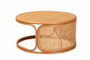 Julia Bohemian Honey Rattan Coffee Table Baxton