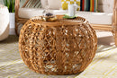 Lianna Natural Brown Rattan Coffee Table Baxton