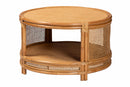 Ornella Natural Brown Rattan Coffee Table Baxton