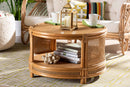 Ornella Natural Brown Rattan Coffee Table Baxton