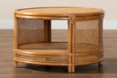 Ornella Natural Brown Rattan Coffee Table Baxton