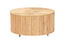 Jenibelle Bohemian Light Honey Rattan Coffee Table Baxton