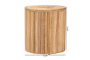 Armand Natural Rattan End Table Baxton