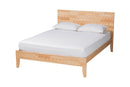 Muriel Japandi Carved Honeycomb Natural King Size 4Pc Bedroom Set Baxton