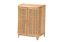 Braylon Bohemian Natural Rattan Storage Cabinet Baxton