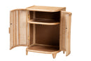 Braylon Bohemian Natural Rattan Storage Cabinet Baxton