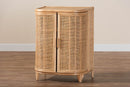 Braylon Bohemian Natural Rattan Storage Cabinet Baxton