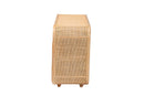 Darla Bohemian Natural Rattan 3-Door Storage Cabinet Baxton