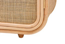 Darla Bohemian Natural Rattan 3-Door Storage Cabinet Baxton