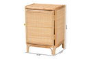Liora Bohemian Natural Rattan Nightstand Baxton