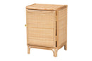 Liora Bohemian Natural Rattan Nightstand Baxton