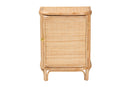 Liora Bohemian Natural Rattan Nightstand Baxton