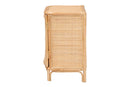 Liora Bohemian Natural Rattan Nightstand Baxton