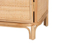Liora Bohemian Natural Rattan Nightstand Baxton