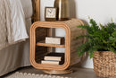 Westlyn Bohemian Natural Rattan Nightstand Baxton