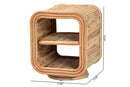 Westlyn Bohemian Natural Rattan Nightstand Baxton