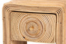 Broxburn Bohemian Natural Rattan 1-Drawer Nightstand Baxton