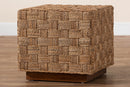 Obert Bohemian Natural Seagrass End Table Baxton