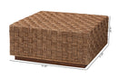 Obert Bohemian Natural Seagrass Coffee Table Baxton