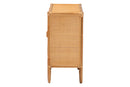 Sabelle Bohemian Light Honey Rattan Storage Cabinet Baxton