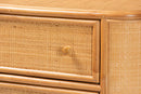 Fantasia Bohemian Light Honey Rattan 3-Drawer Storage Cabinet Baxton