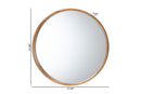 Karine Japandi Natural Round Accent Wall Mirror Baxton